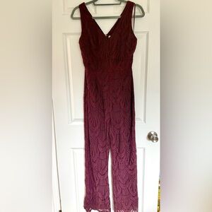 Altar'd State Deep Purple Lace Jumpsuit